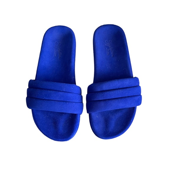 Seychelles Blue Slide Sandals - Picture 1 of 7